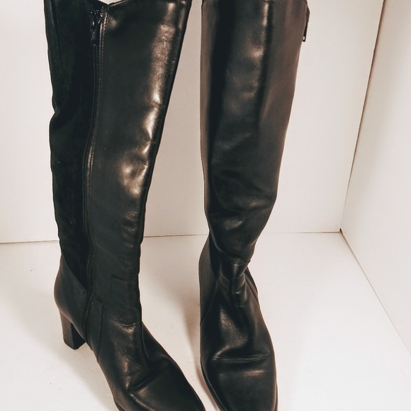 Blondo dress boots size 6 black leather/suade wate - Picture 2 of 8